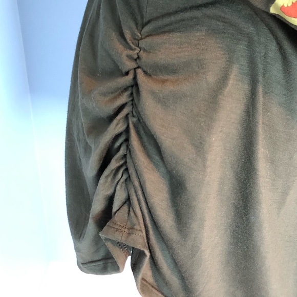 Women’s Abstract and Stud Army Green Tunic - Picture 3 of 5